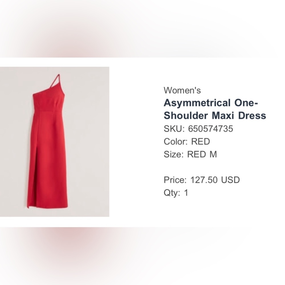 Abercrombie Red Wedding Guest Dress
